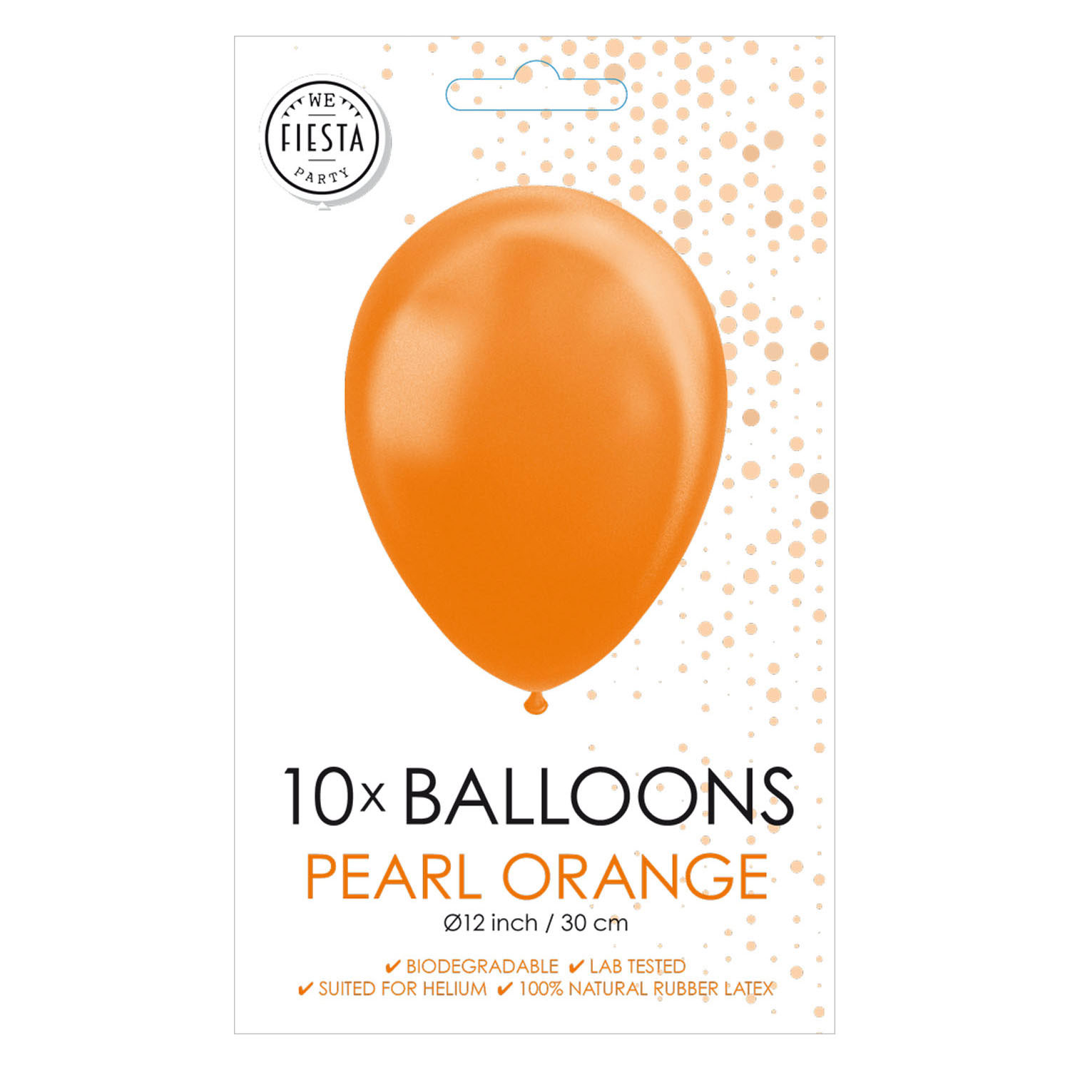 Ballons de baudruche orange en latex biodégradable