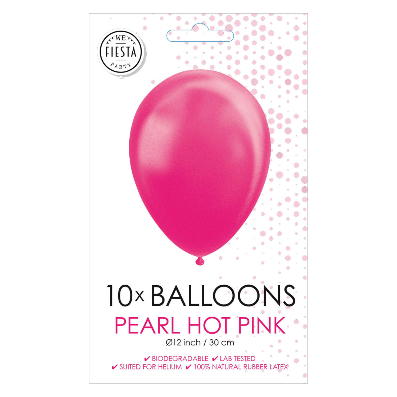 Luftballons Pearl Hard Pink 30cm, 10Stk.