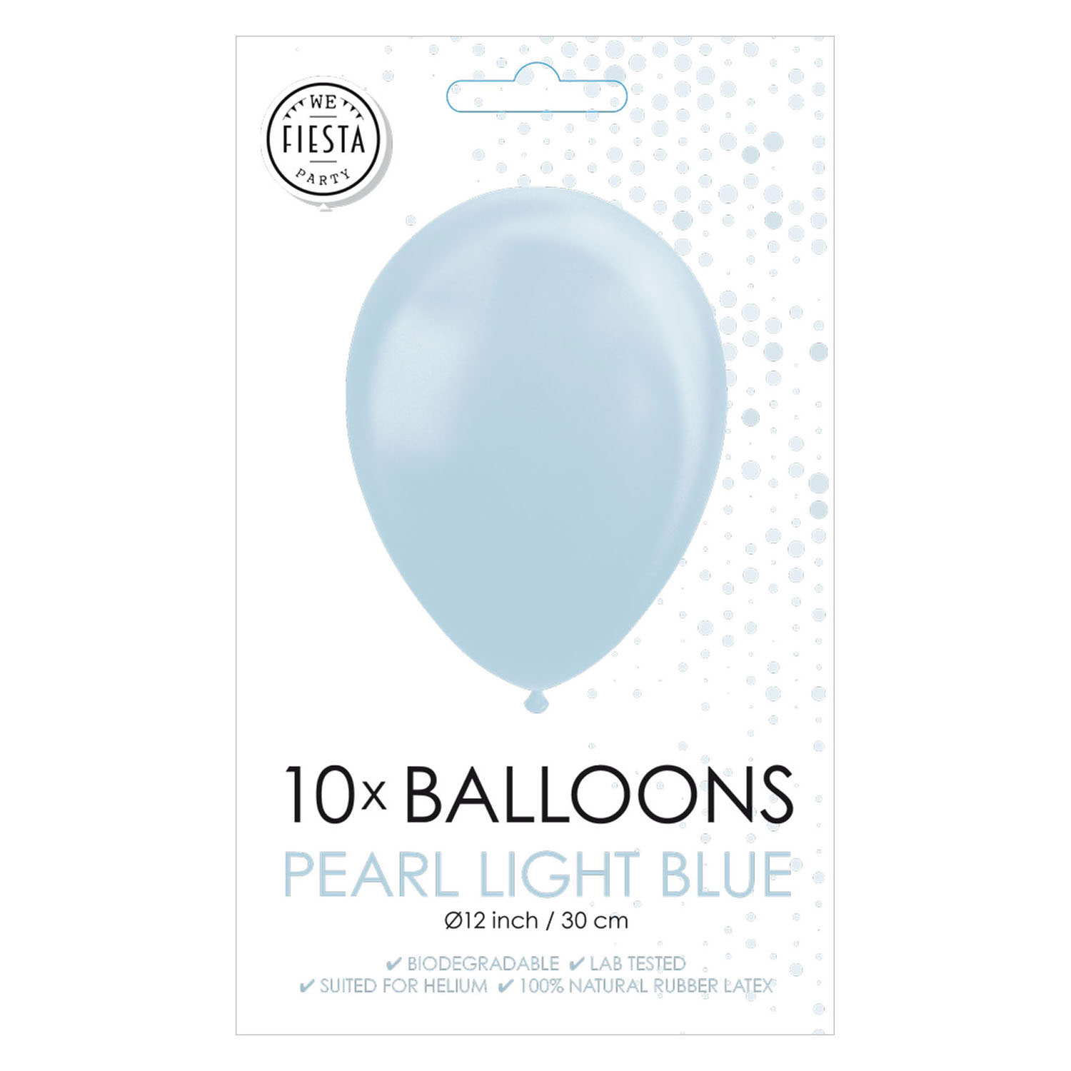 Ballons Perle Bleu Clair 30cm, 10pcs.