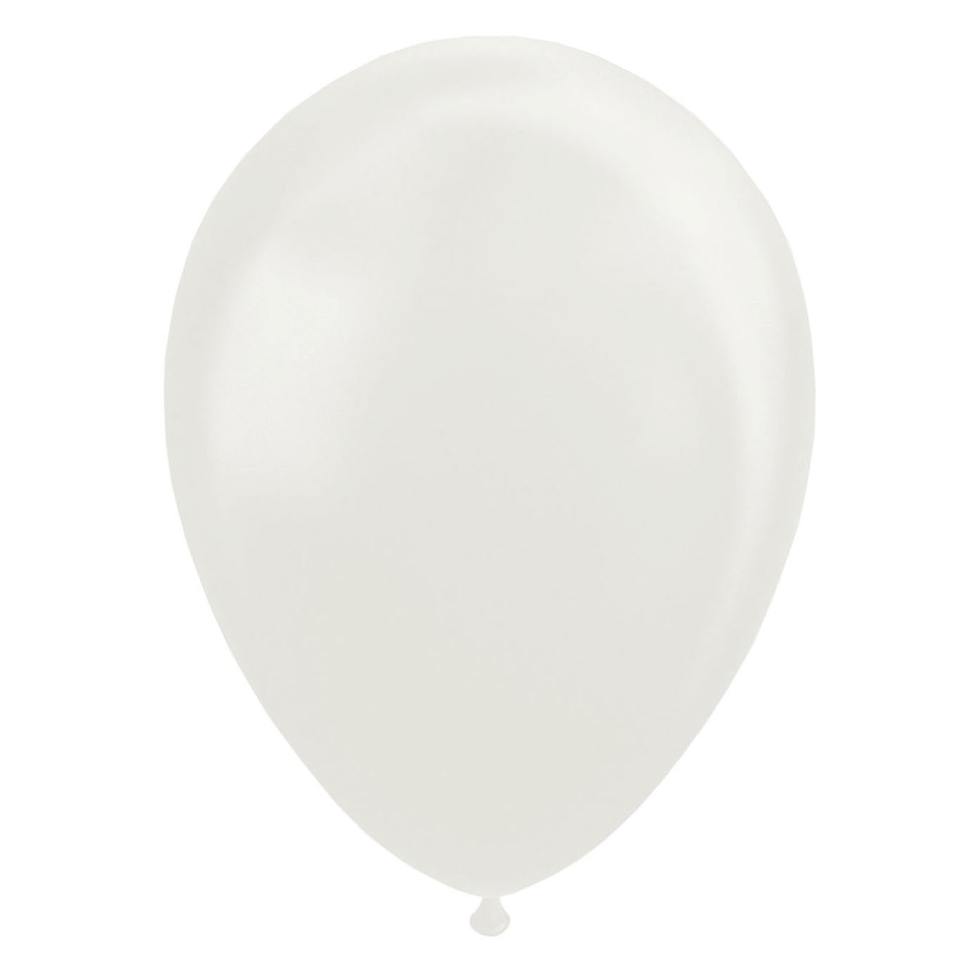 Ballonnen Pearl Wit 30cm, 10st.