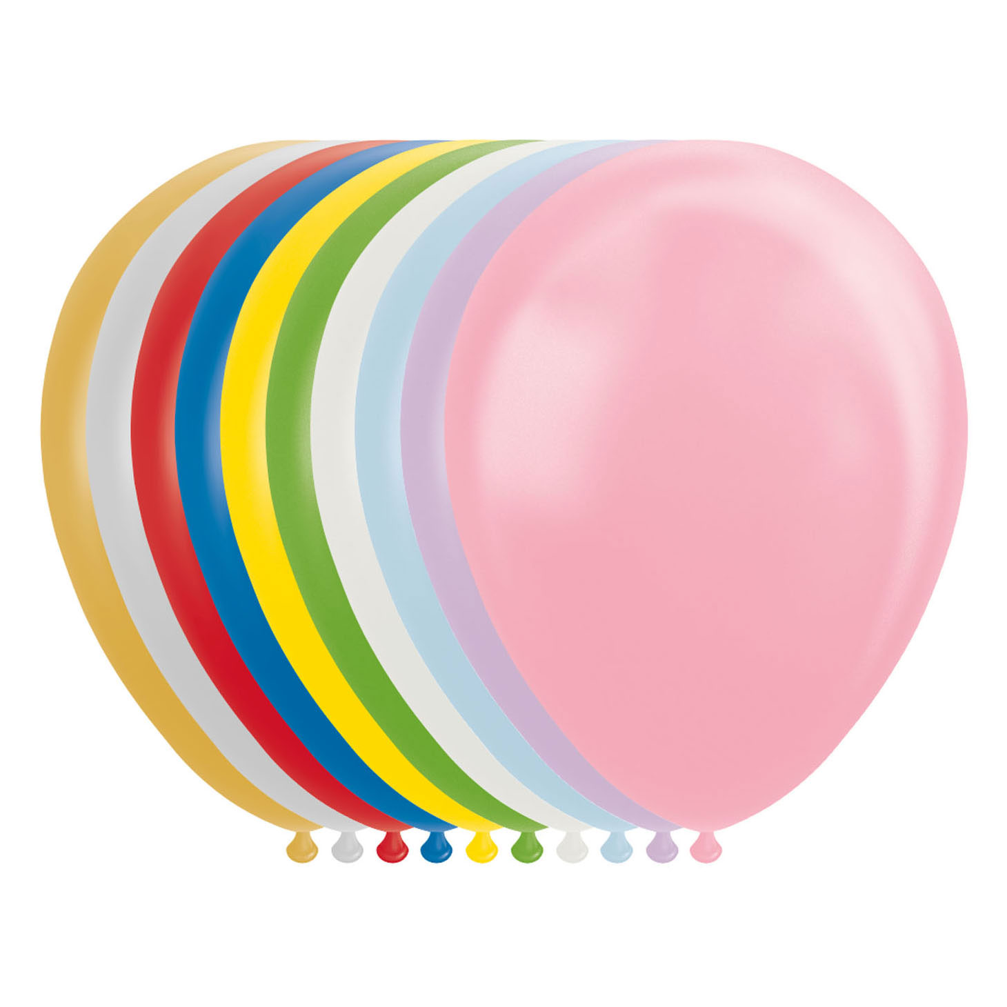 Ballonnen Metallic Pearl Mix Kleuren 30cm, 10st.