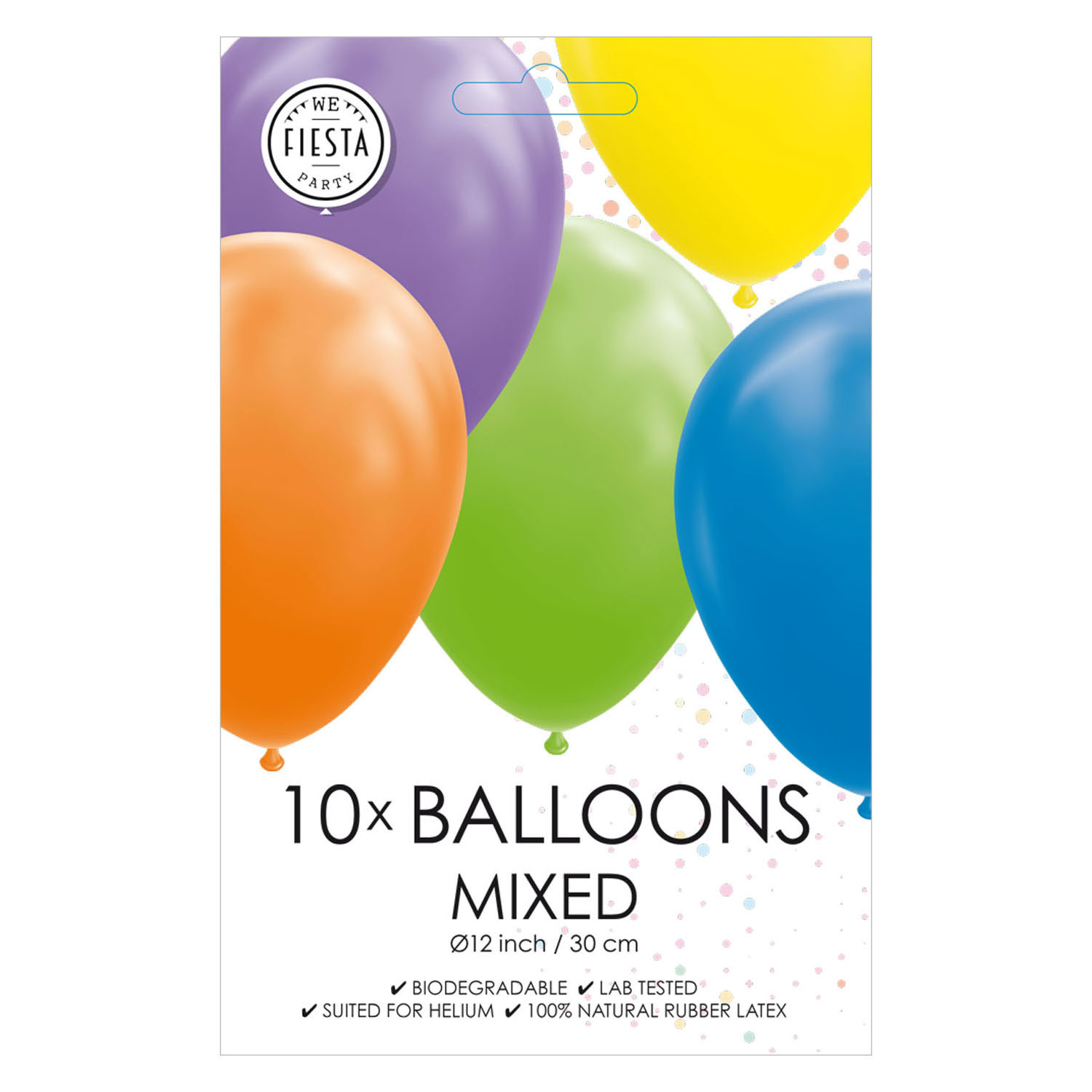 Luftballons in verschiedenen Farben, 30 cm, 10 Stück.