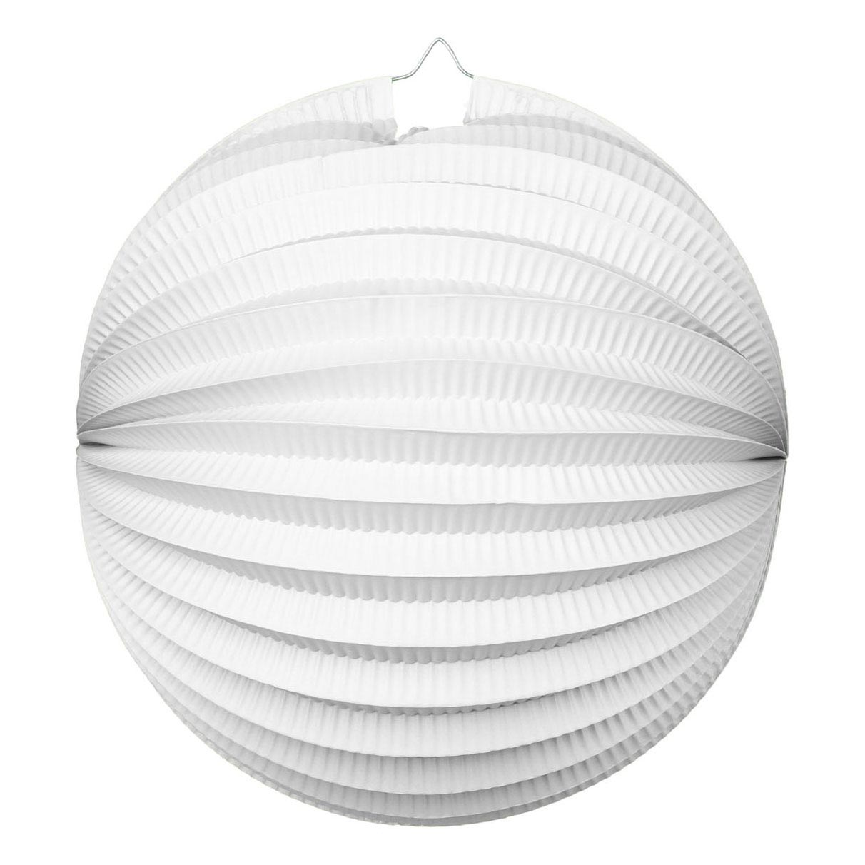 Lanterne en papier ronde blanche, 25 cm