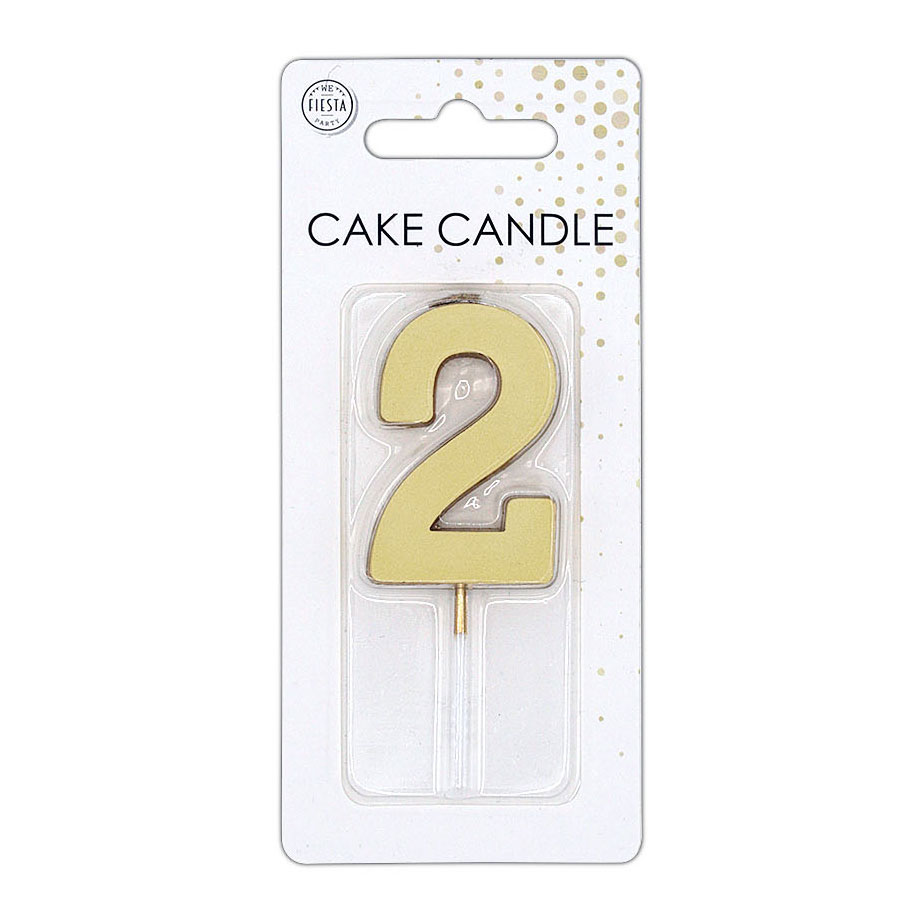 Kuchenkerze 4,5 cm, Metallic-Gold, Nr. 2