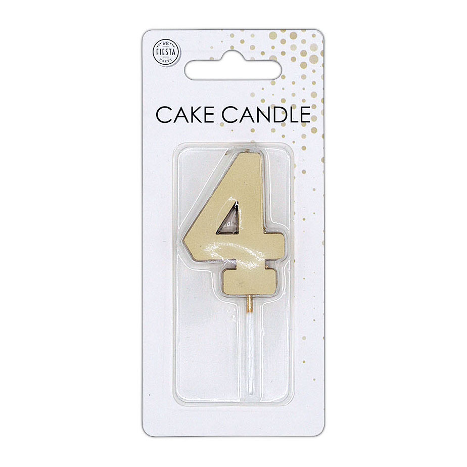 Kuchenkerze 4,5 cm, Metallic-Gold, Nr. 4