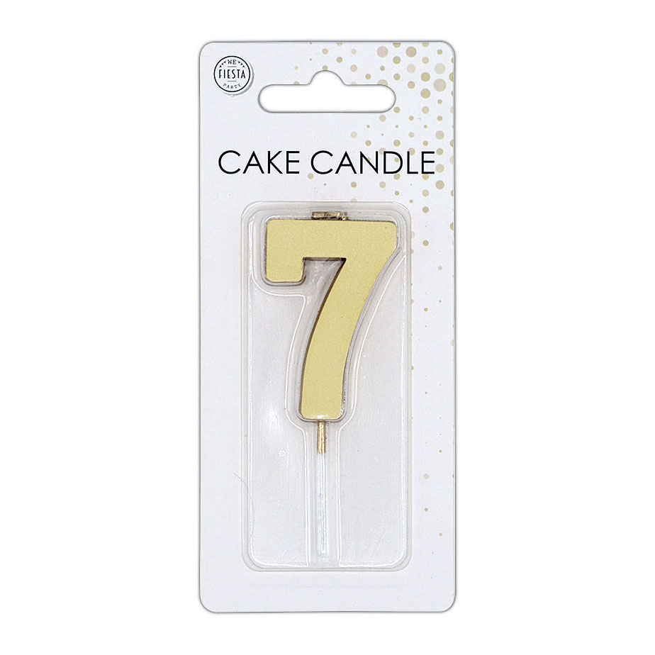 Kuchenkerze 4,5 cm, Metallic-Gold Nr. 7