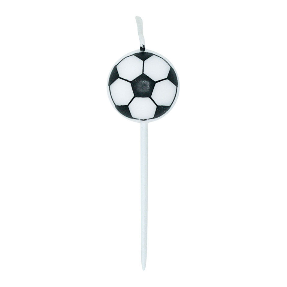 Taartkaarsen 2,4cm Voetbal - 5st.
