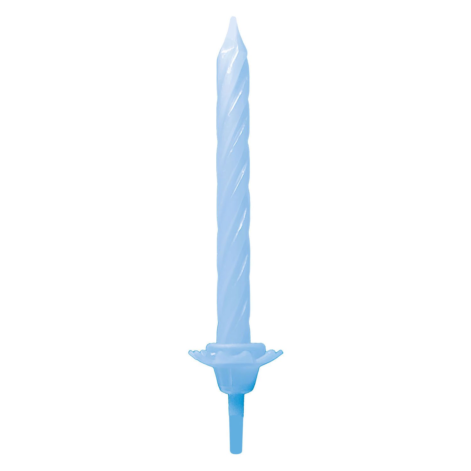 Taartkaarsen met Houders Licht Blauw - 12st.