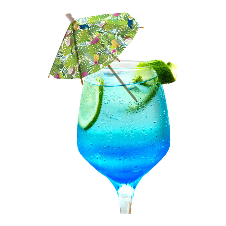 Parasol Cocktailprikkers van Papier XL Aloha - 18cm