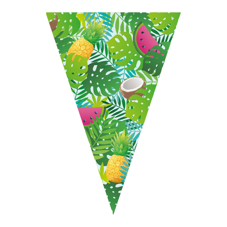 Doppelseitige Aloha-Flaggengirlande – 10 m
