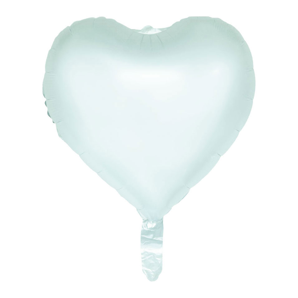 Folieballon 18 Inch Watercolors Hearts - Pastel Groen