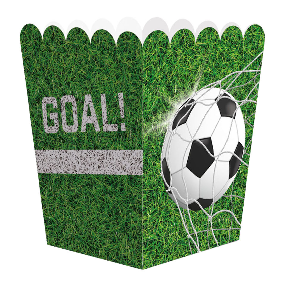 Papieren Snackboxen Voetbal - 8st.