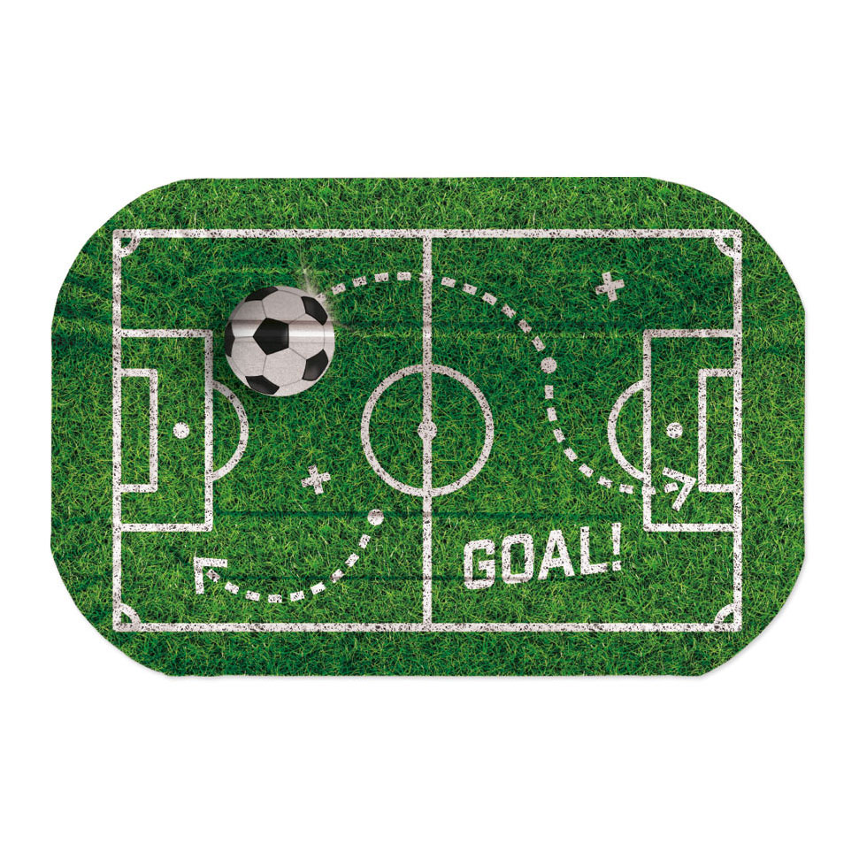 Plats de service en papier 30x20cm Football - 2 pièces.