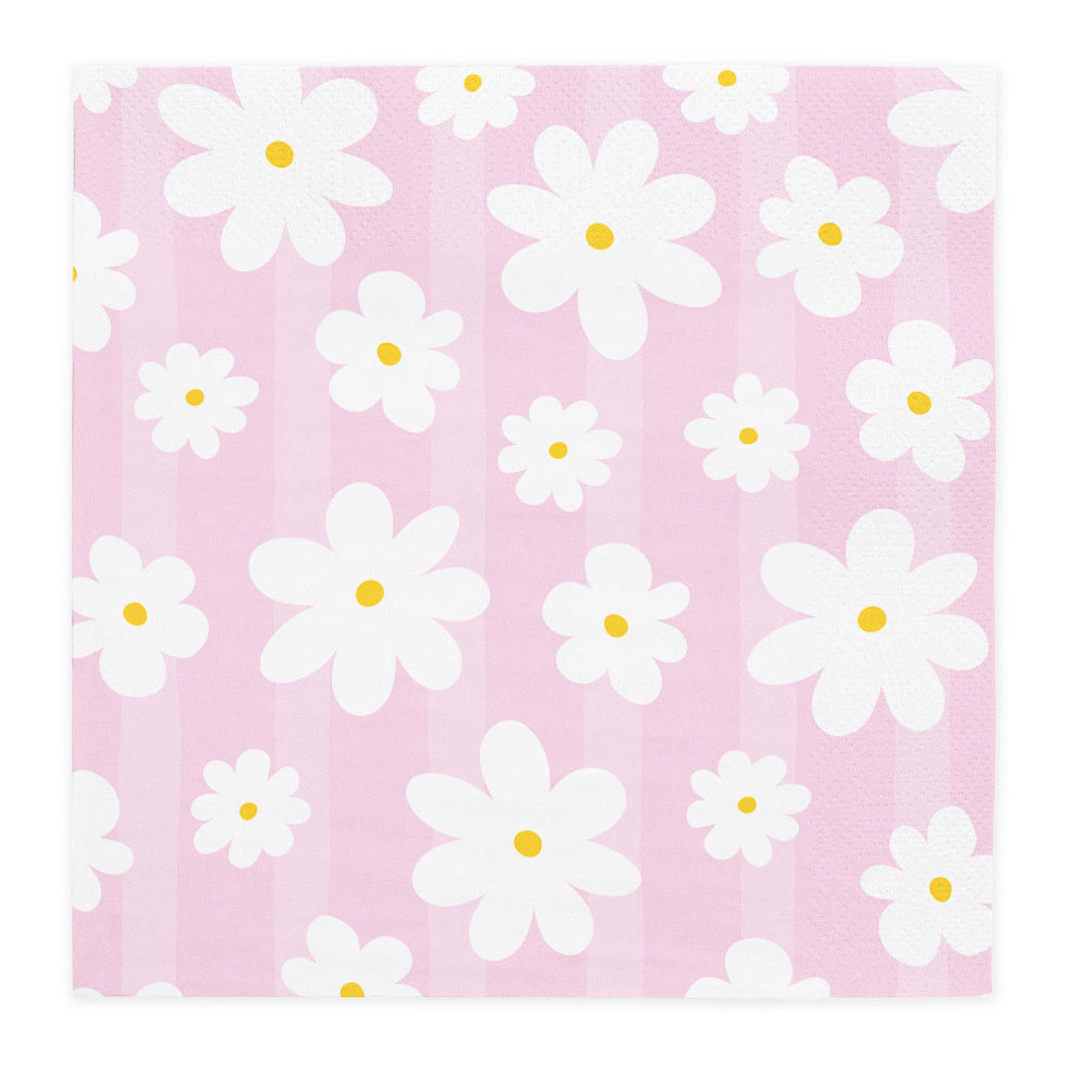 Papieren Servetten 33x33cm Madeliefjes - 20st.