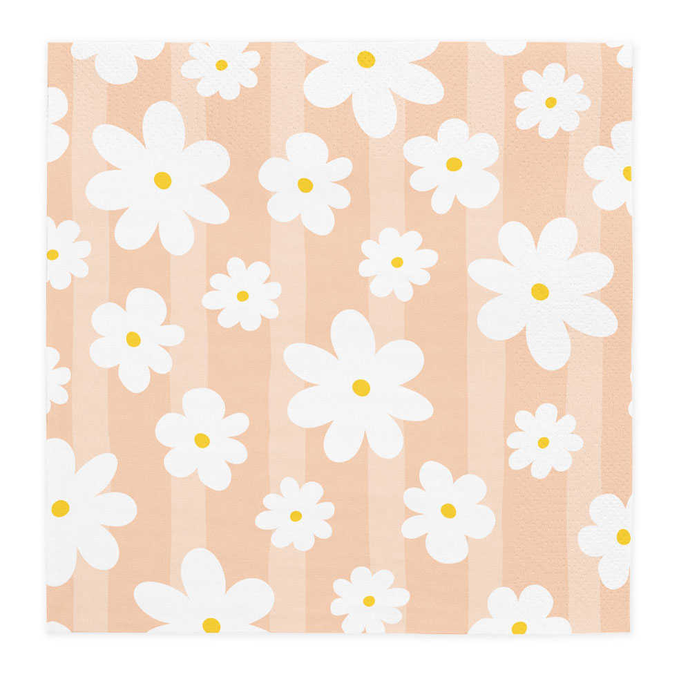 Papieren Servetten 33x33cm Madeliefjes - 20st.