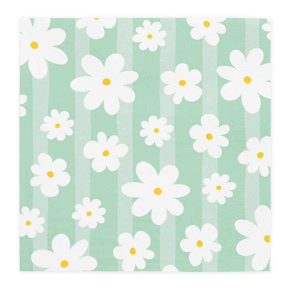 Papieren Servetten 33x33cm Madeliefjes - 20st.