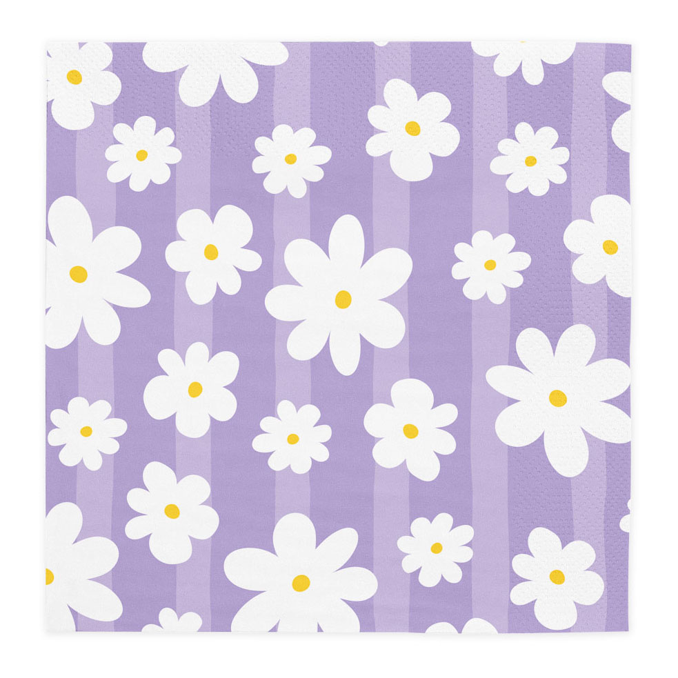 Papieren Servetten 33x33cm Madeliefjes - 20st.
