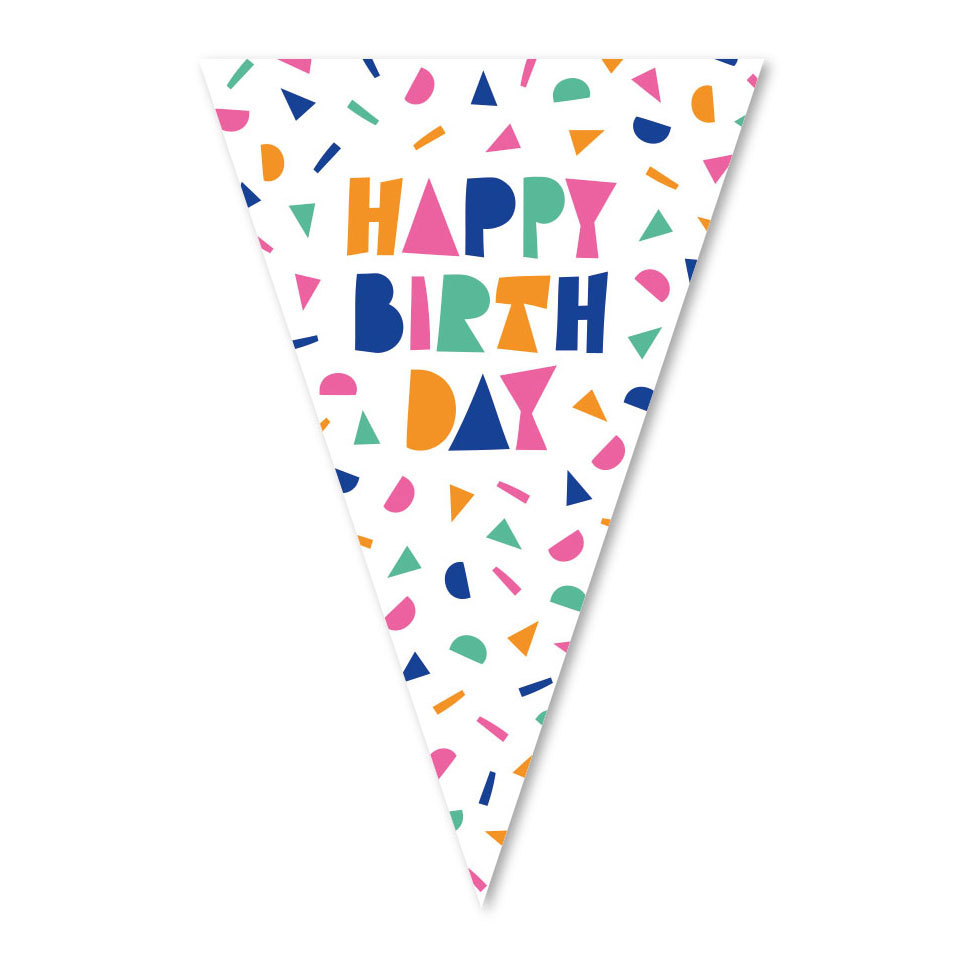Vlaggenlijn Happy Birthday - 10m