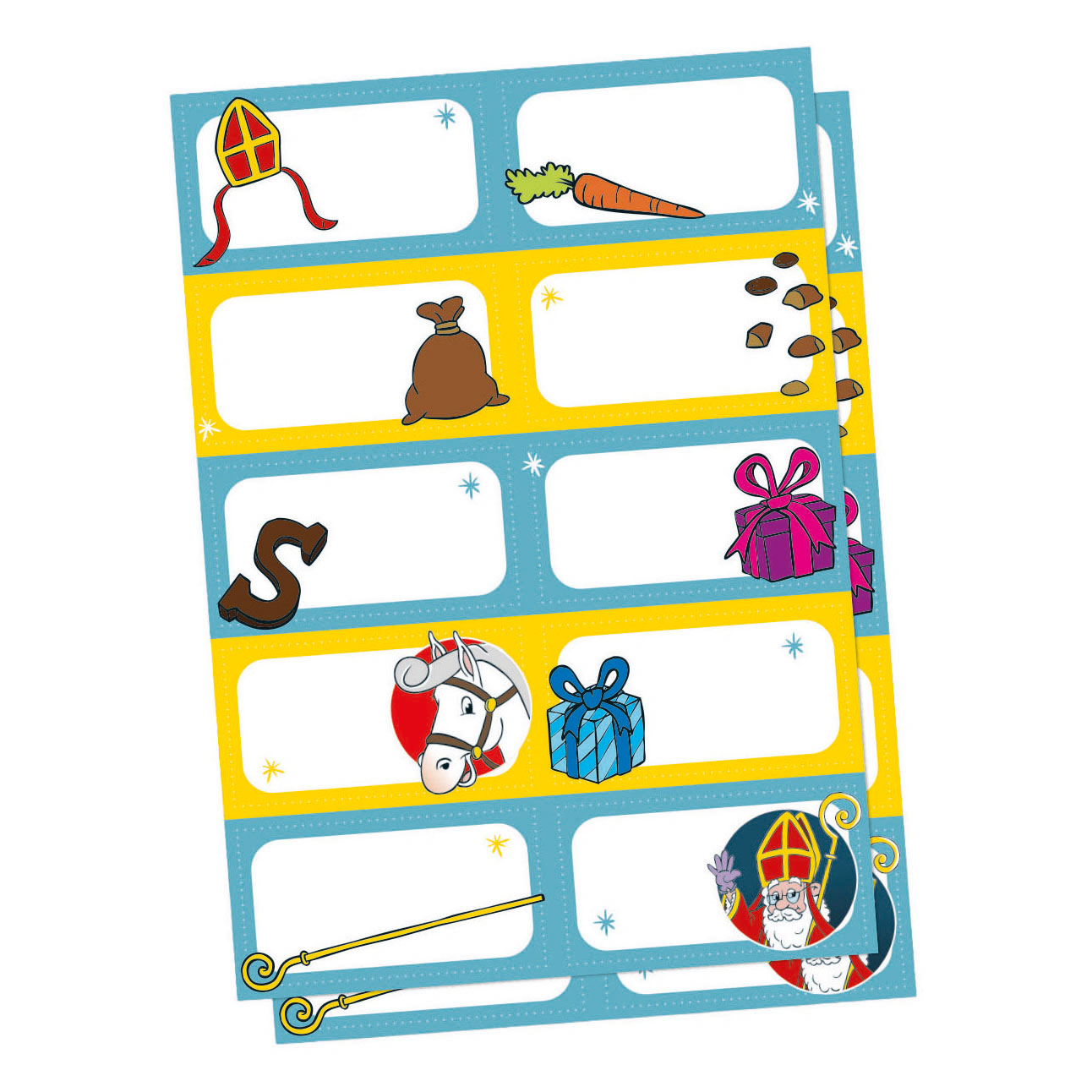 Autocollants nominatifs A5 Sinterklaas - 2 pcs.