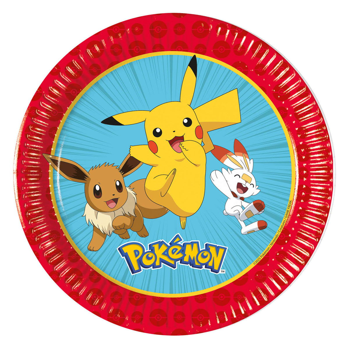 Papieren Borden 20cm Next Generation Pokemon - 8st.