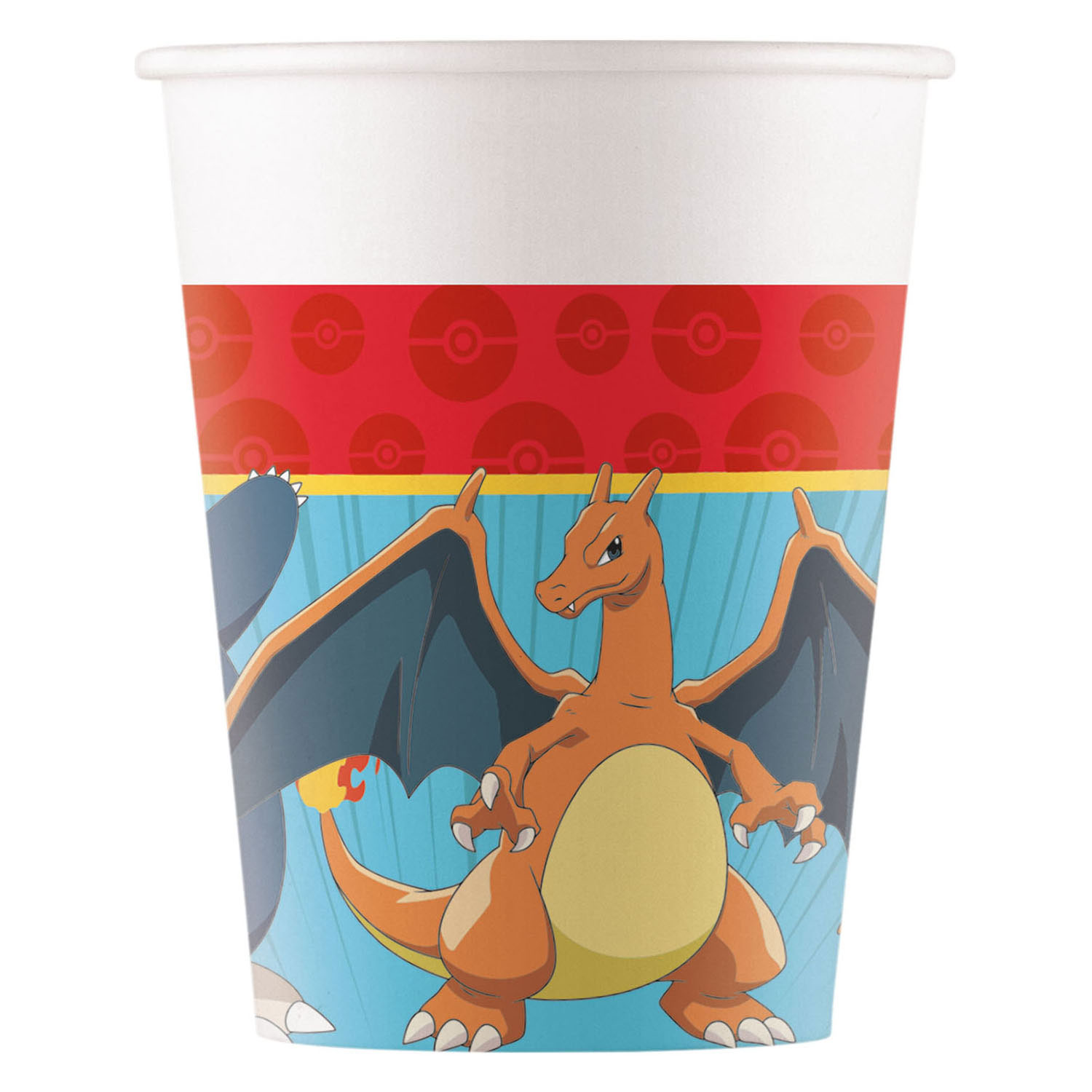 Papieren Bekers 200ml Pokemon - 8st.