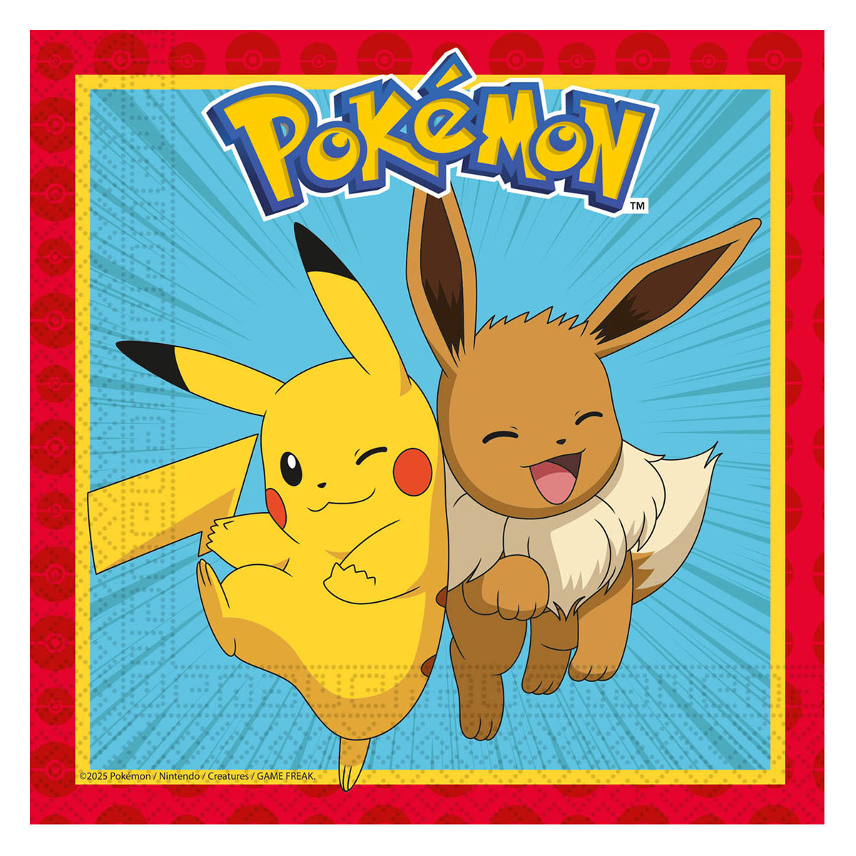 Papieren Servetten 33x33cm Pokemon - 20st.