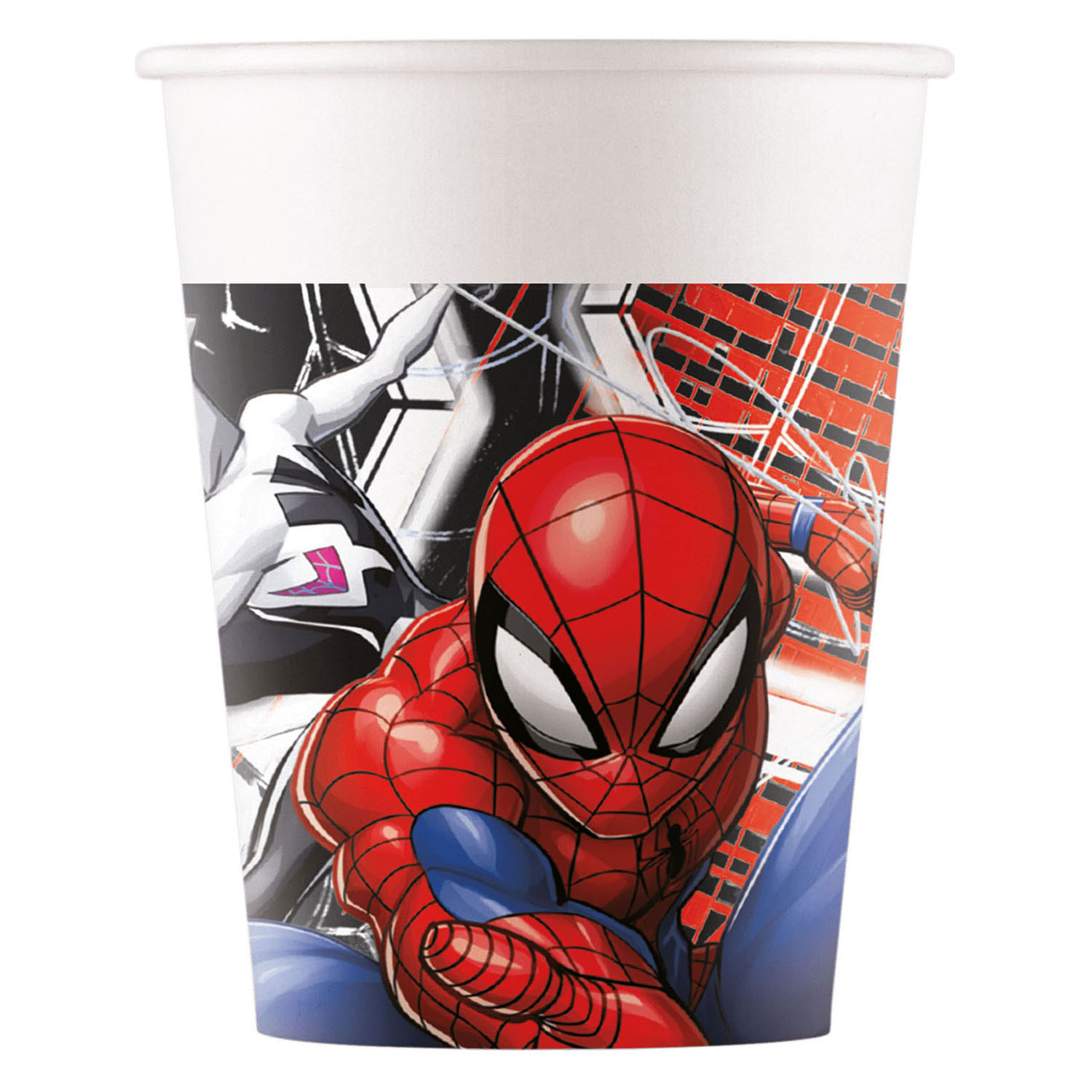 Papieren Bekers 200ml Spiderman World of Web - 8st.