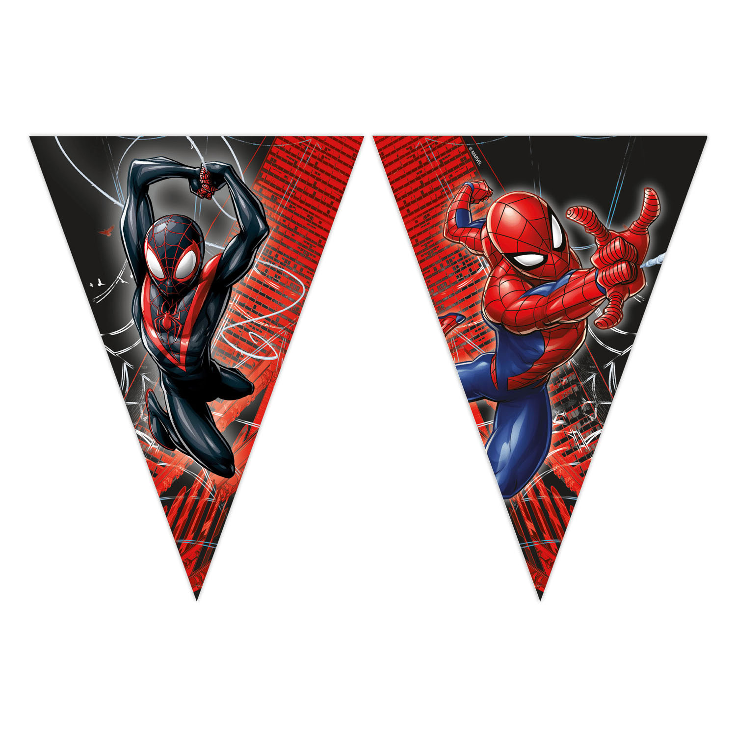 Guirlande en papier Spiderman Monde de la Toile