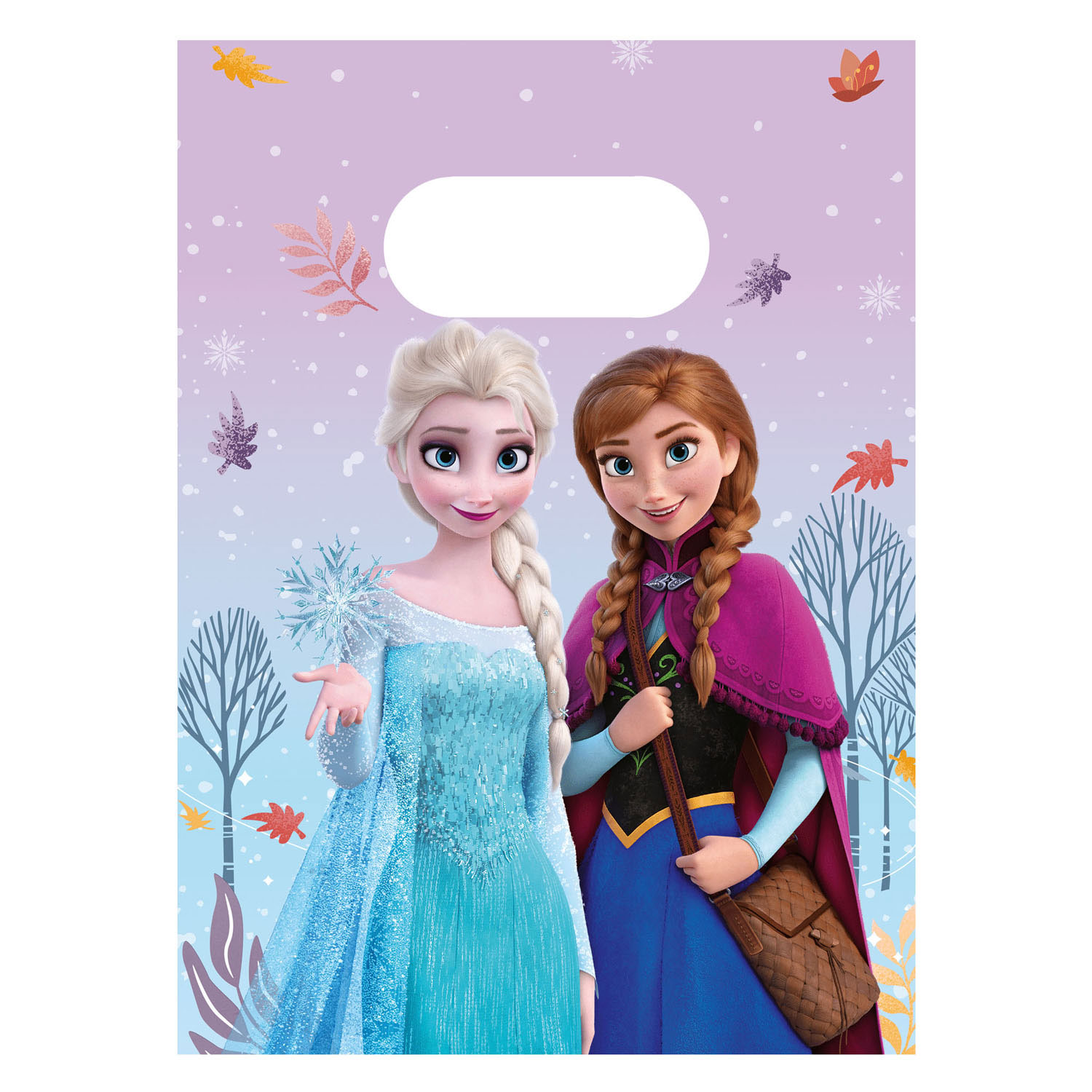 Papiertüten für Partys, Motiv: Frozen Idyllic Wonder - 4 Stück.