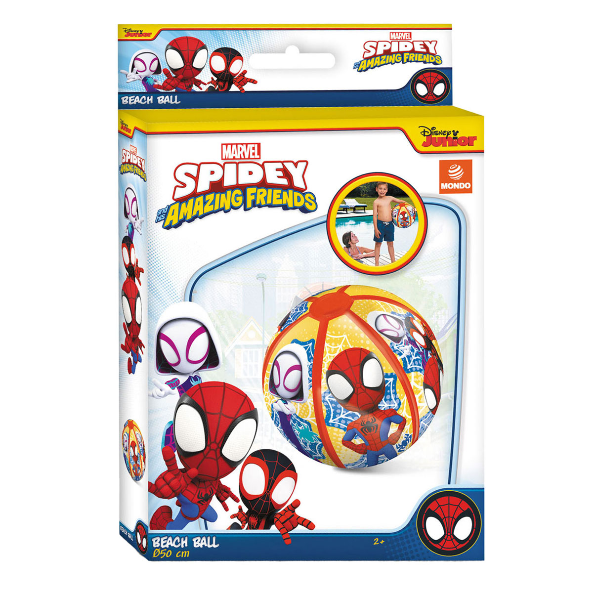 Mondo Ballon de plage Spidey, 50 cm