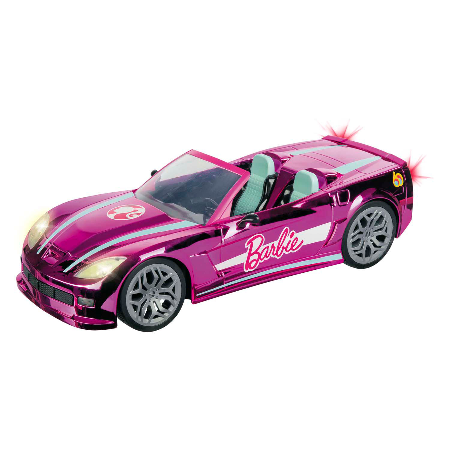 Barbie Mondo Motors RC Bestuurbare Auto - Verchroomd Roze