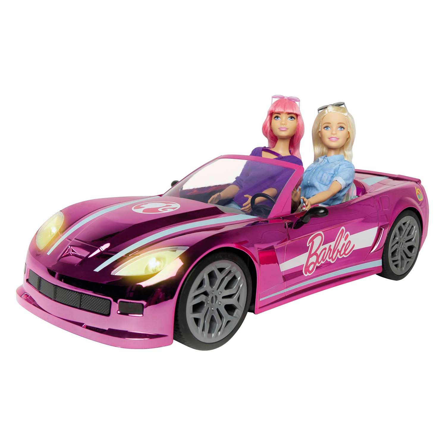 Barbie Mondo Motors RC Bestuurbare Auto - Verchroomd Roze