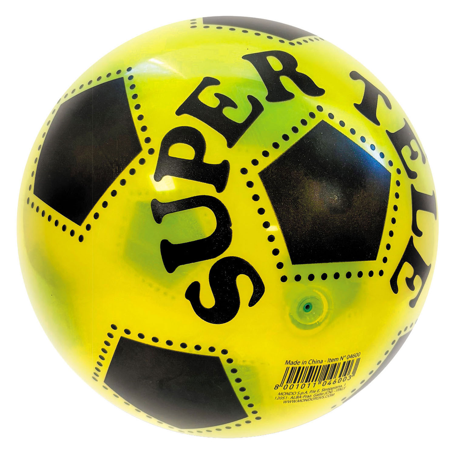 Ballon de football Mondo transparent et coloré - 22 cm