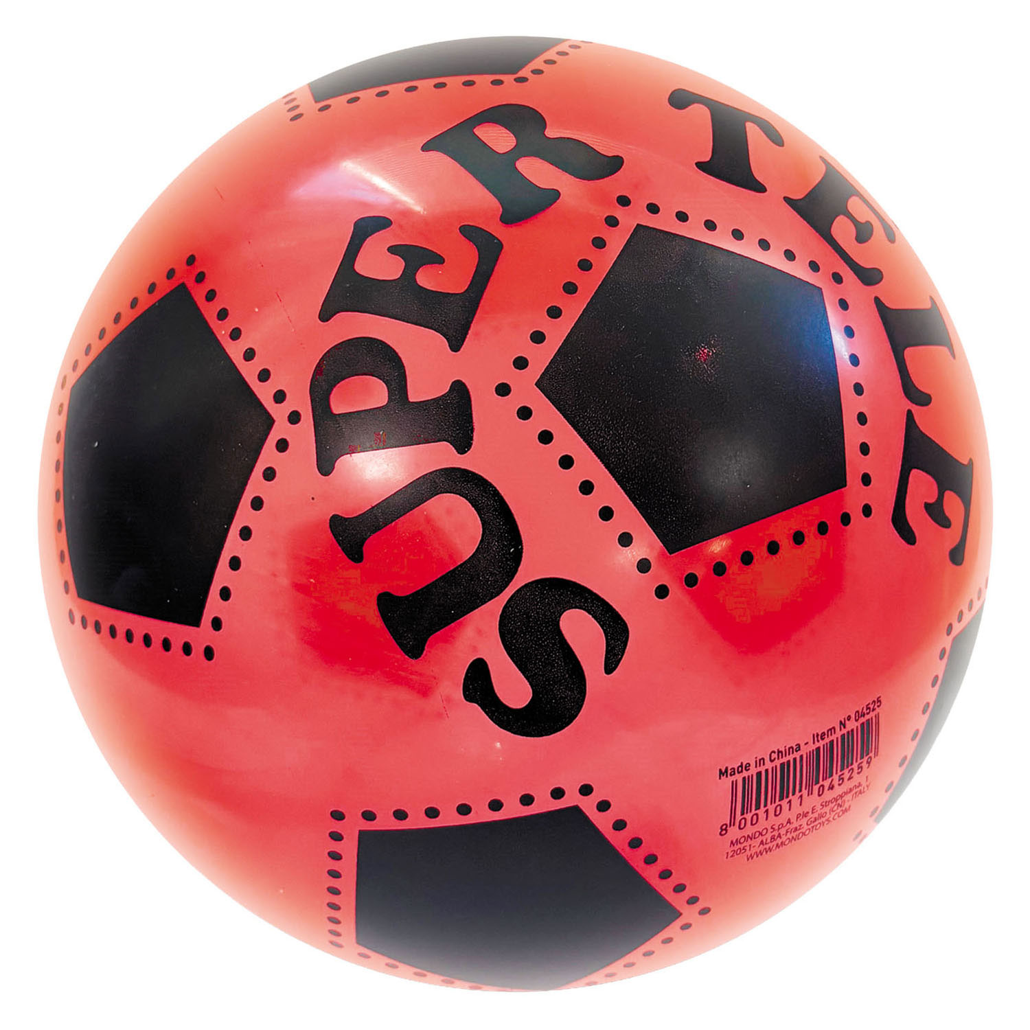 Ballon de football Mondo transparent et coloré - 22 cm