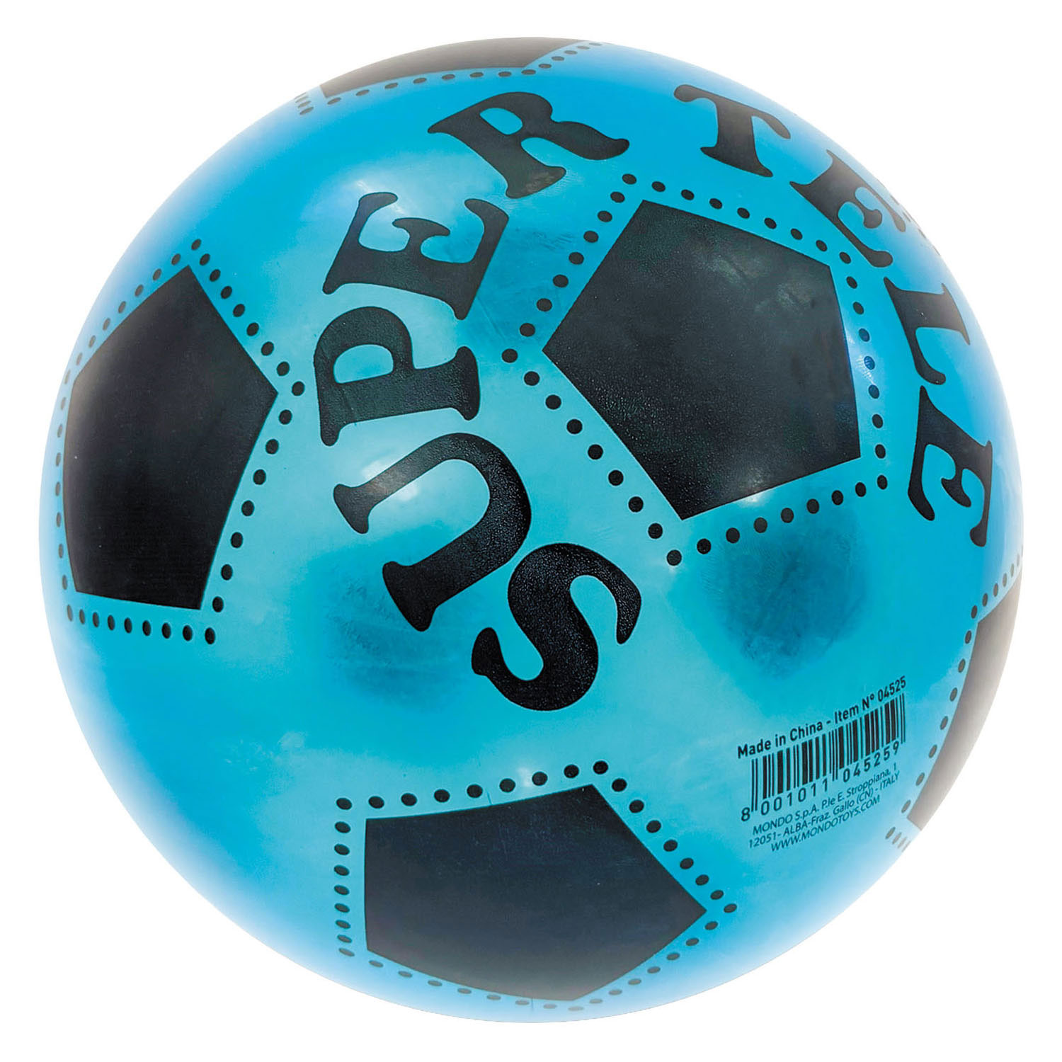 Ballon de football Mondo transparent et coloré - 22 cm