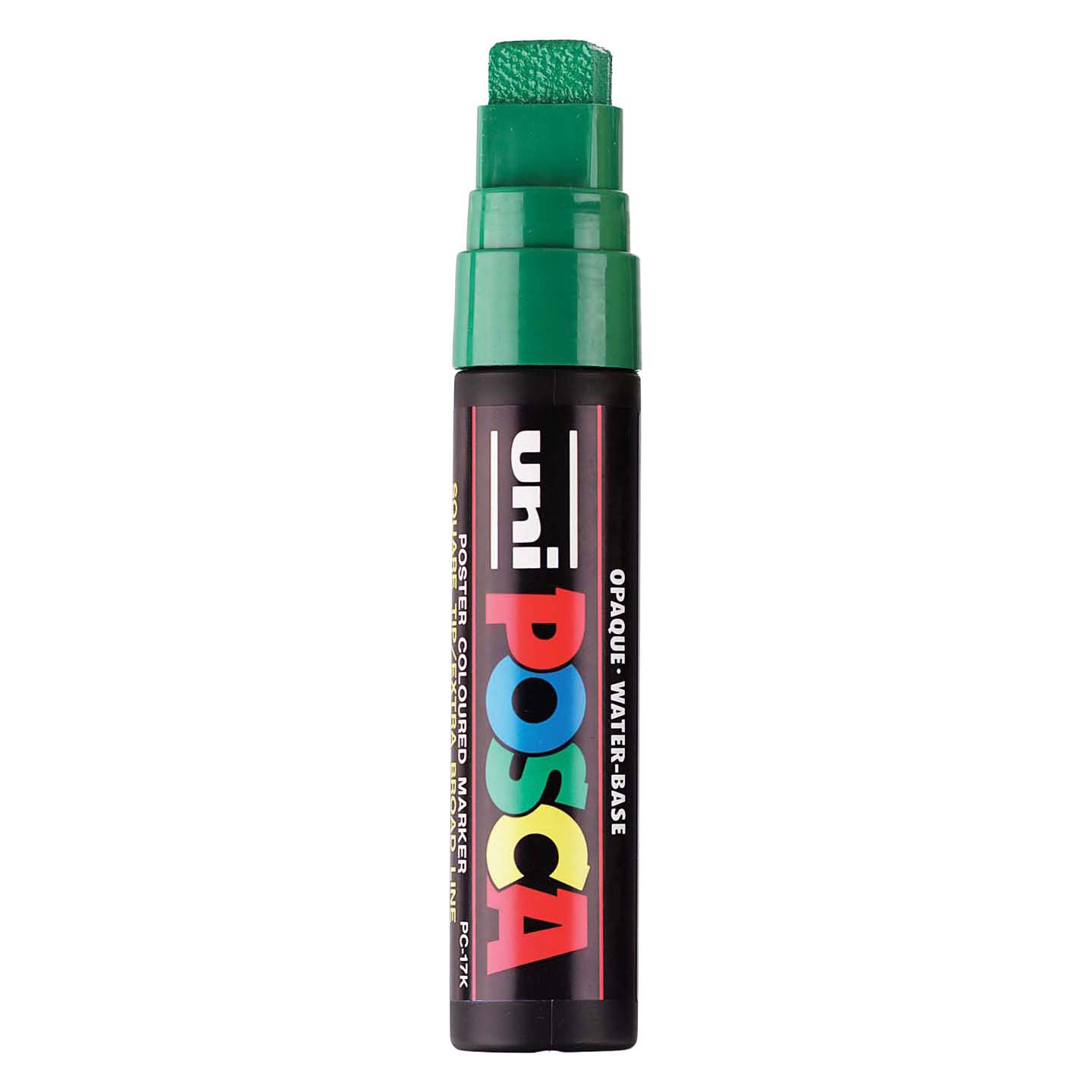 Marqueur de peinture Uni Posca 17K Vert - Pointe plate 15 mm