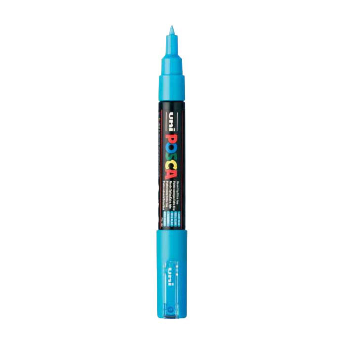 Marqueur de peinture Uni Posca 1MC Bleu clair - Pointe conique - 1 mm