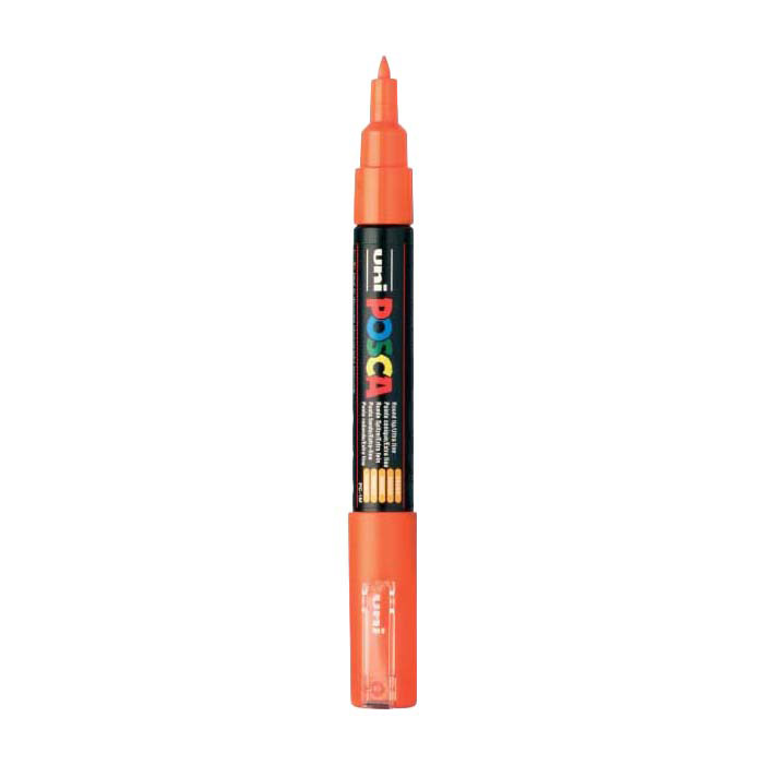Marqueur de peinture Uni Posca 1MC Orange - Pointe conique - 1 mm