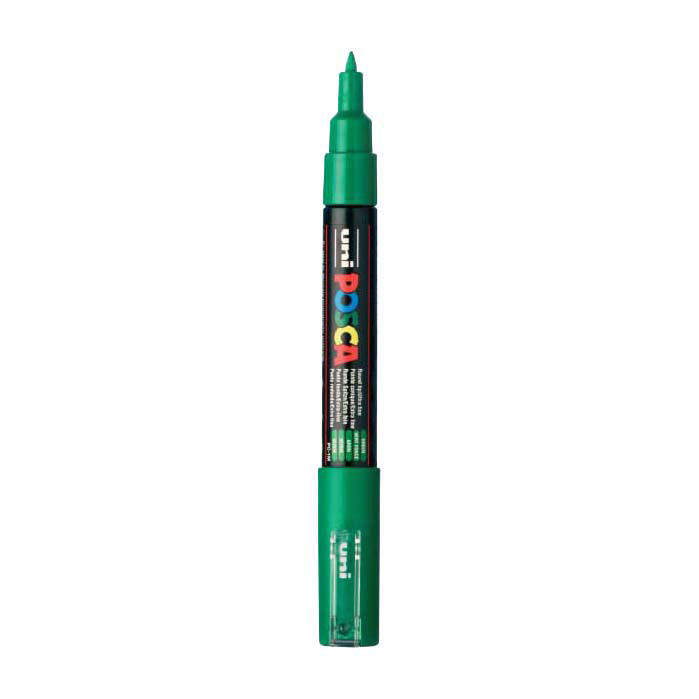 Marqueur de peinture Uni Posca 1MC Vert foncé - Pointe conique - 1 mm