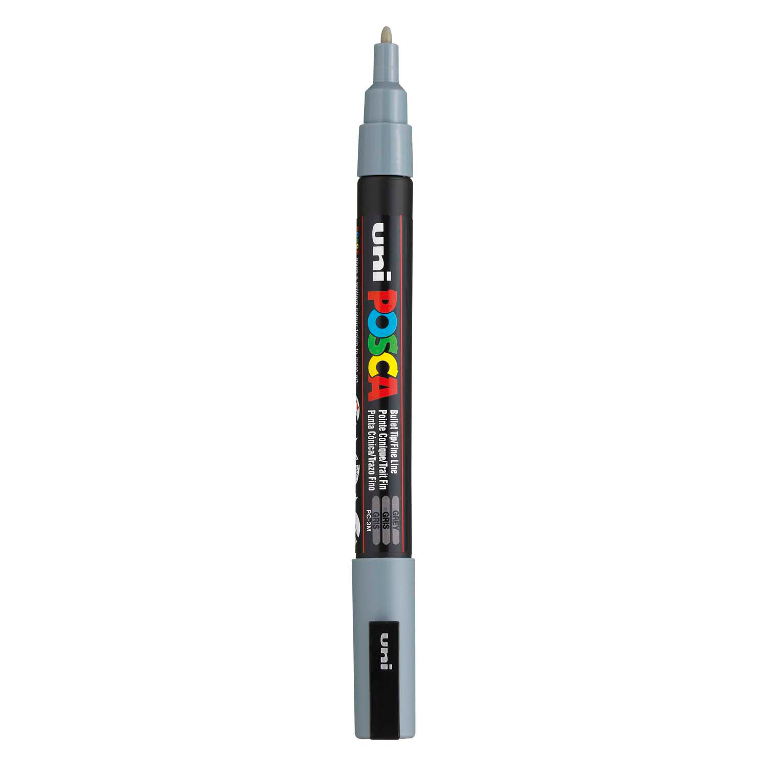 Uni Posca PC3M Acrylmarker Grijs - ronde punt tot 1,3 mm