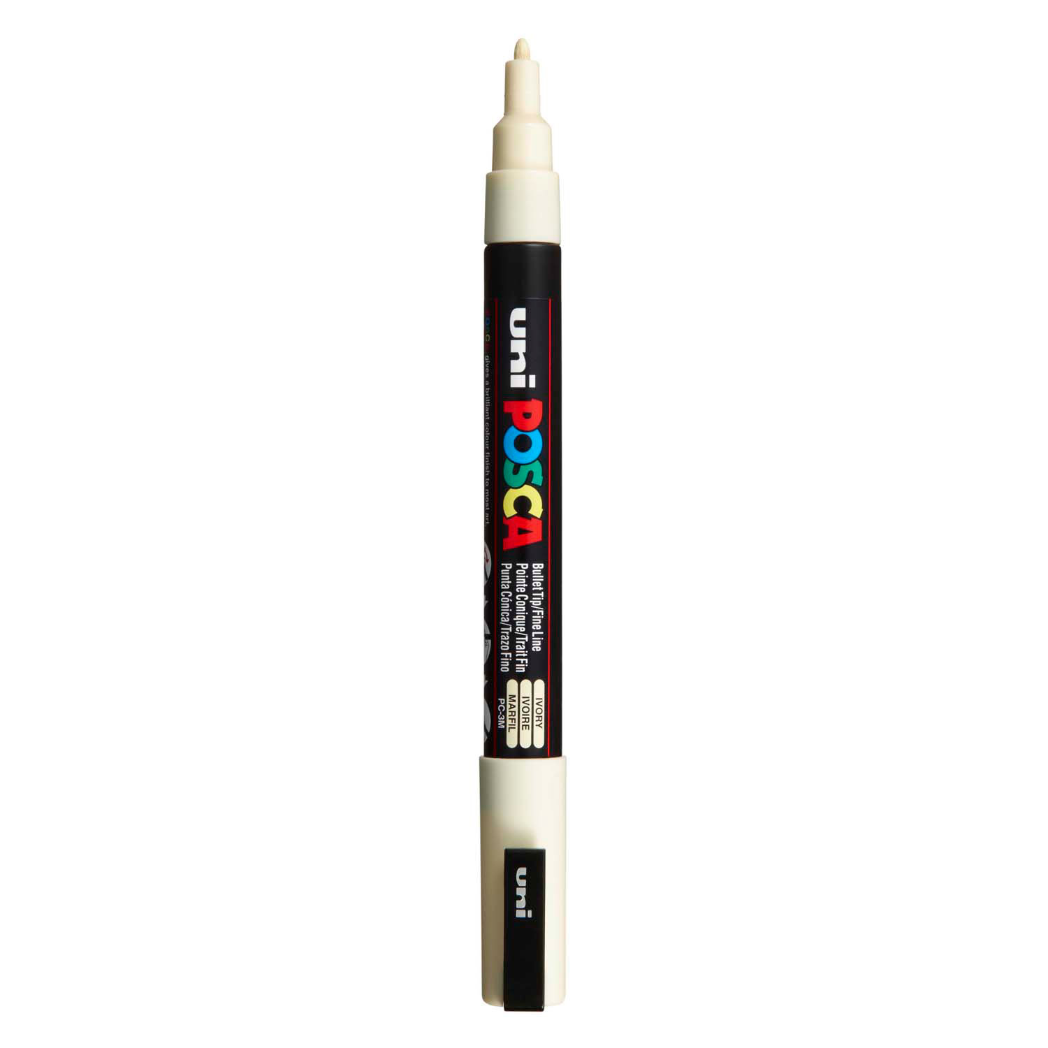 Uni Posca PC3M Acrylmarker Ivoor - ronde punt tot 1,3 mm