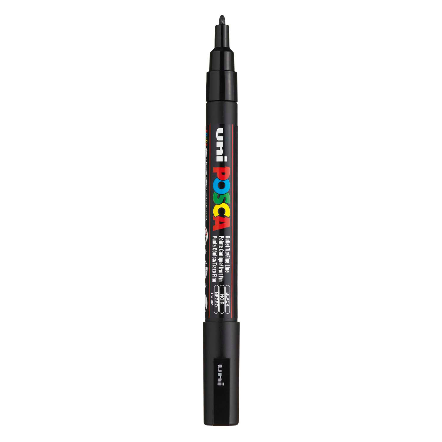 Uni Posca PC3M Acrylmarker Zwart - ronde punt tot 1,3 mm