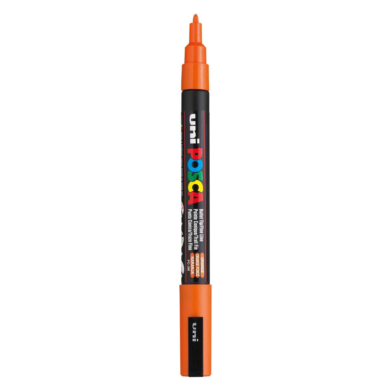 Uni Posca PC3M Acrylmarker Dunkelorange – Runde Spitze bis 1,3 mm