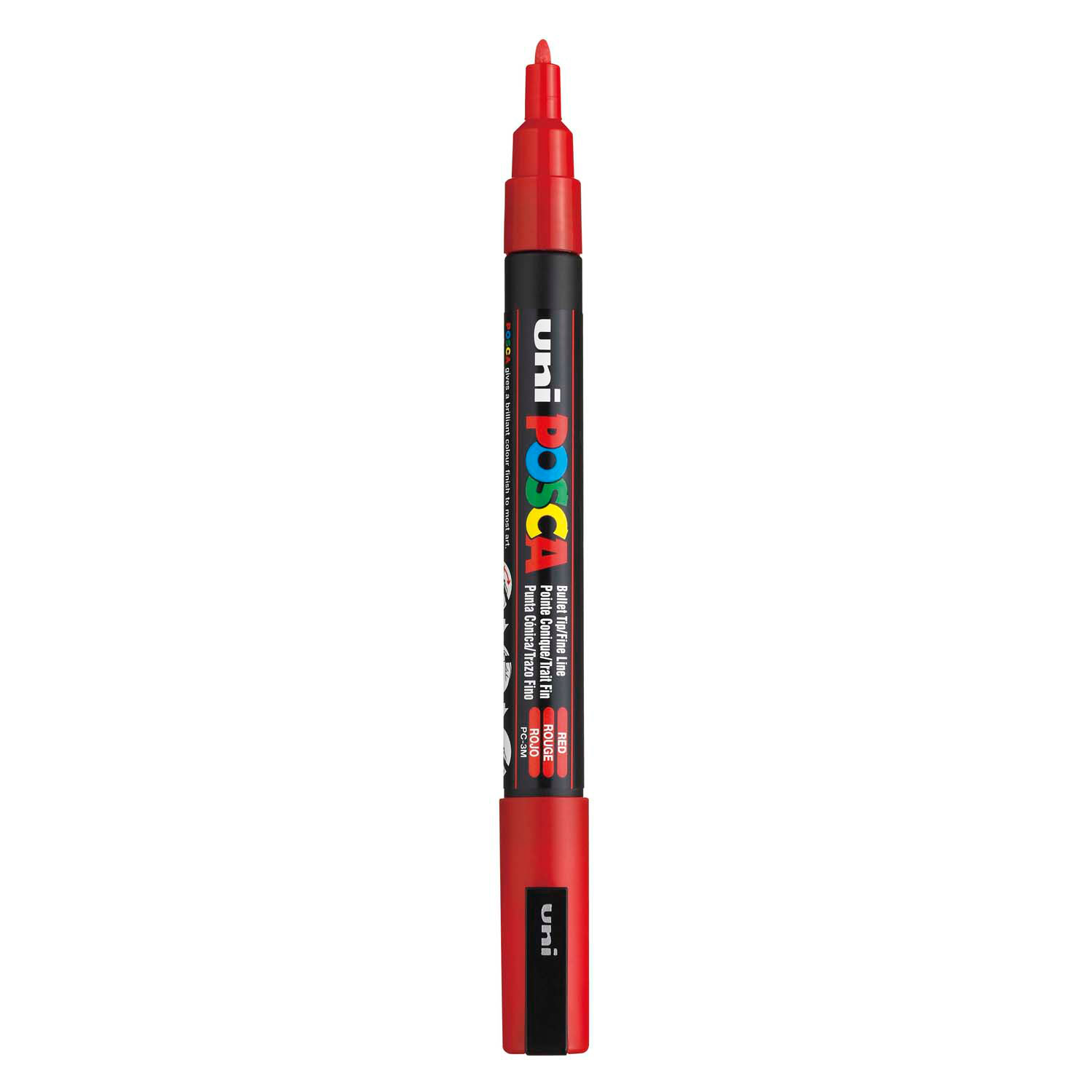 Uni Posca PC3M Verfmarker Rood - ronde punt tot 1,3 mm