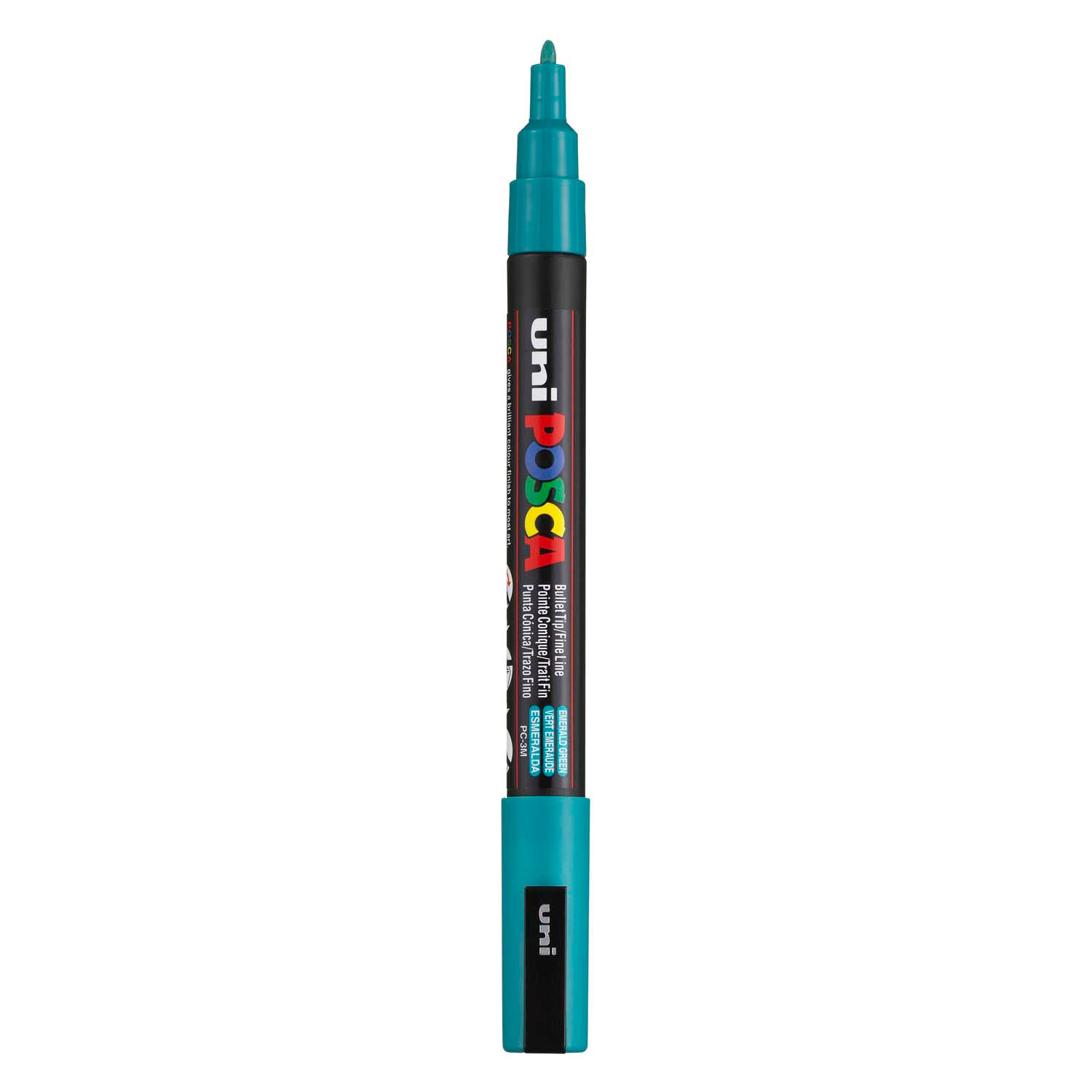 Uni Posca PC3M Verfmarker Smaragd Groen - ronde punt tot 1,3 mm