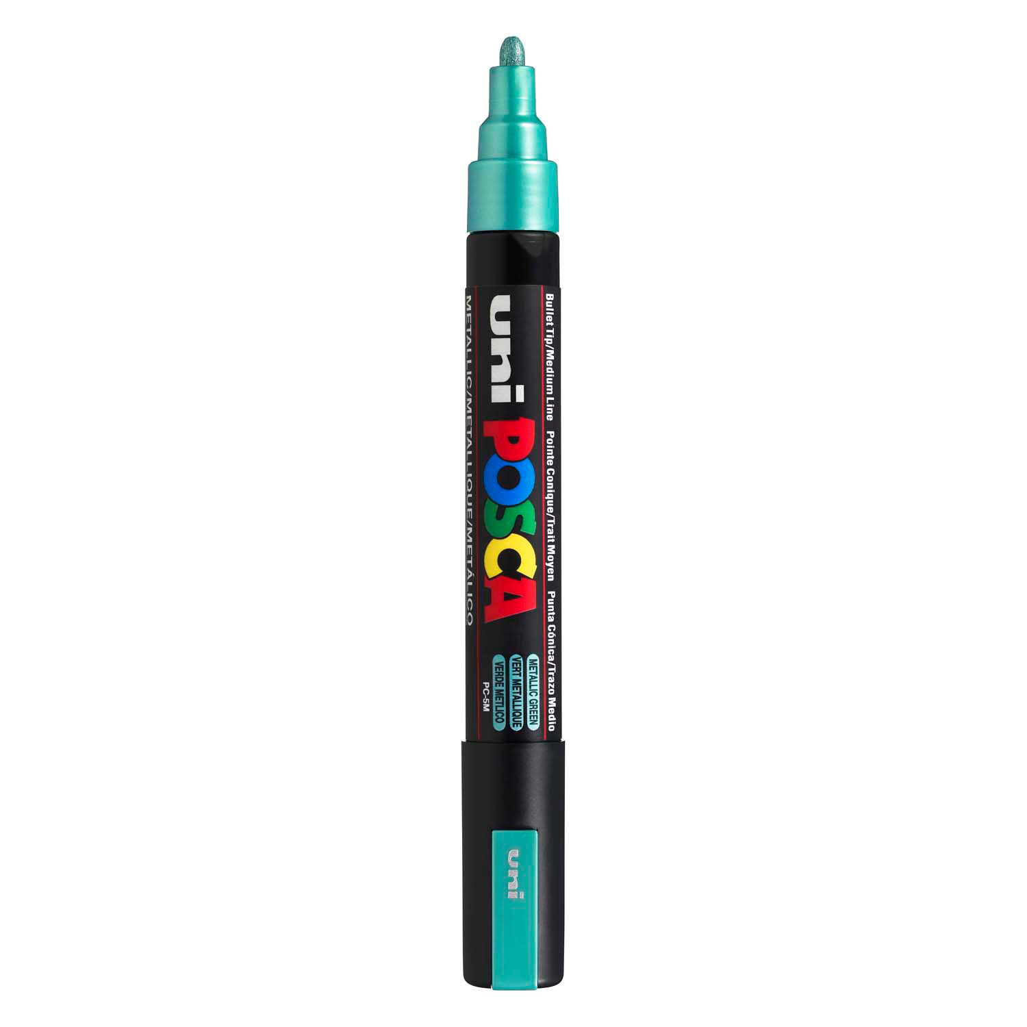 Marqueur de peinture Uni Posca PC5M Vert métallisé - pointe conique 2,5 mm