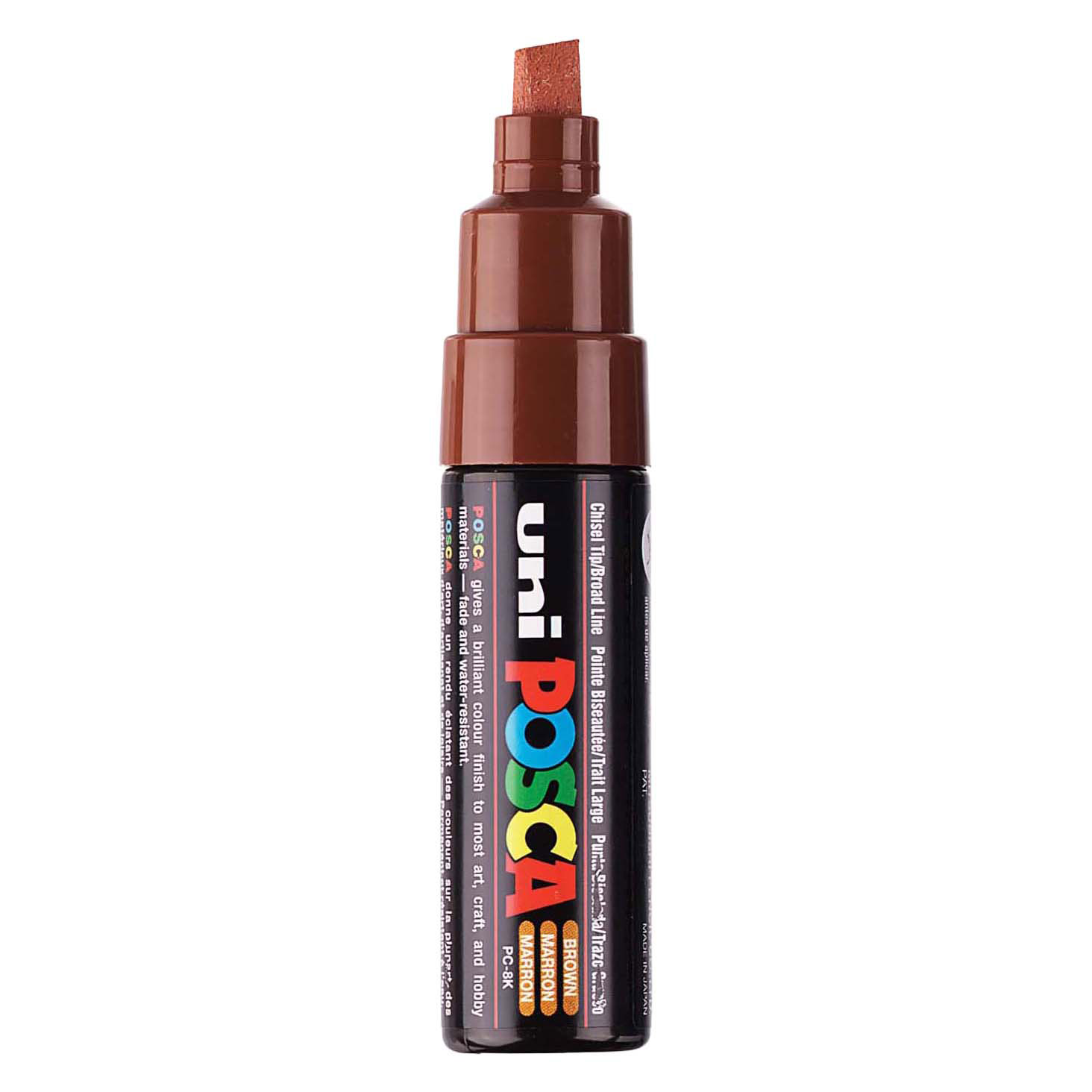 Uni Posca Lackmarker 8K Braun – Keilspitze 8 mm