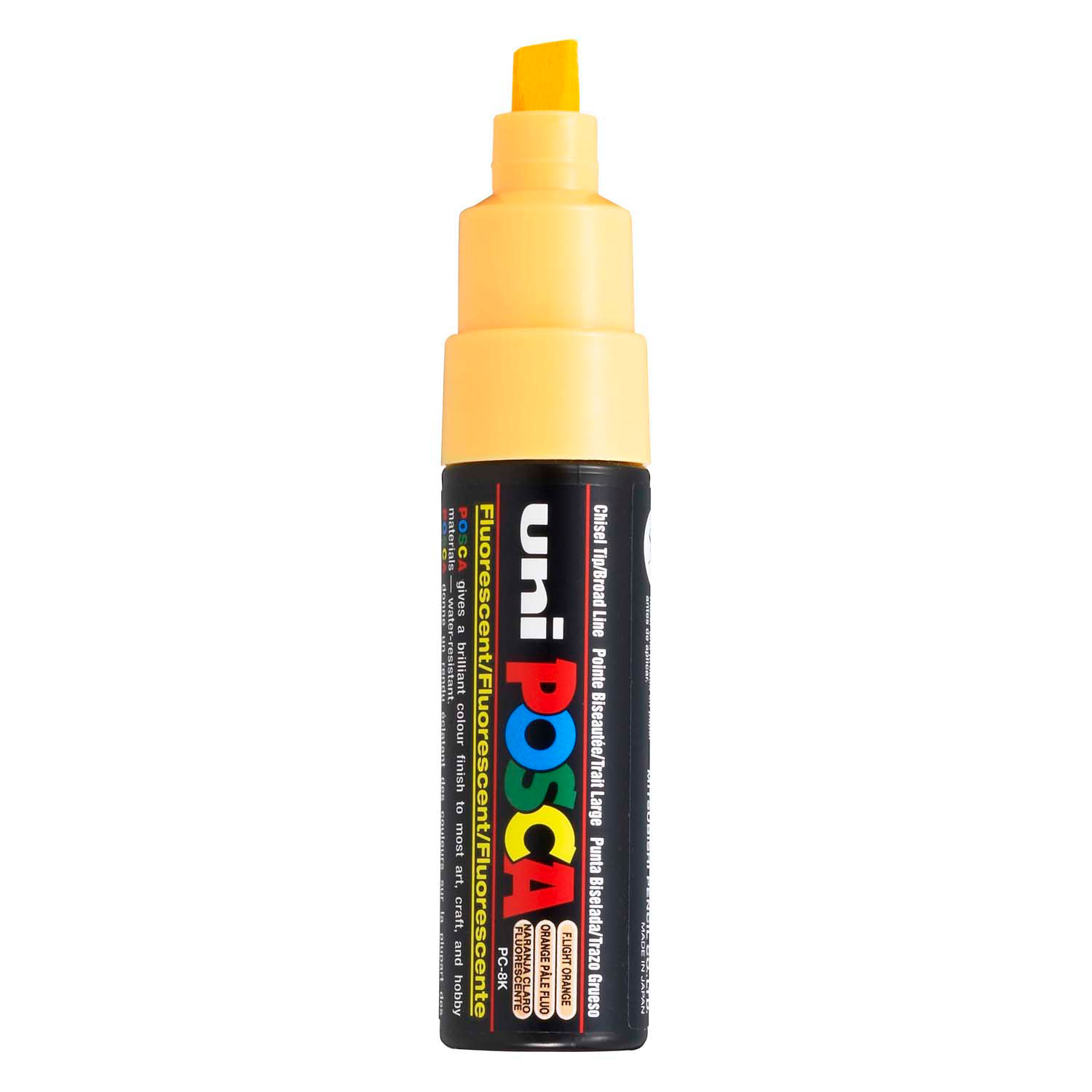 Uni Posca Lackmarker 8K Neonhellorange – Keilspitze 8 mm