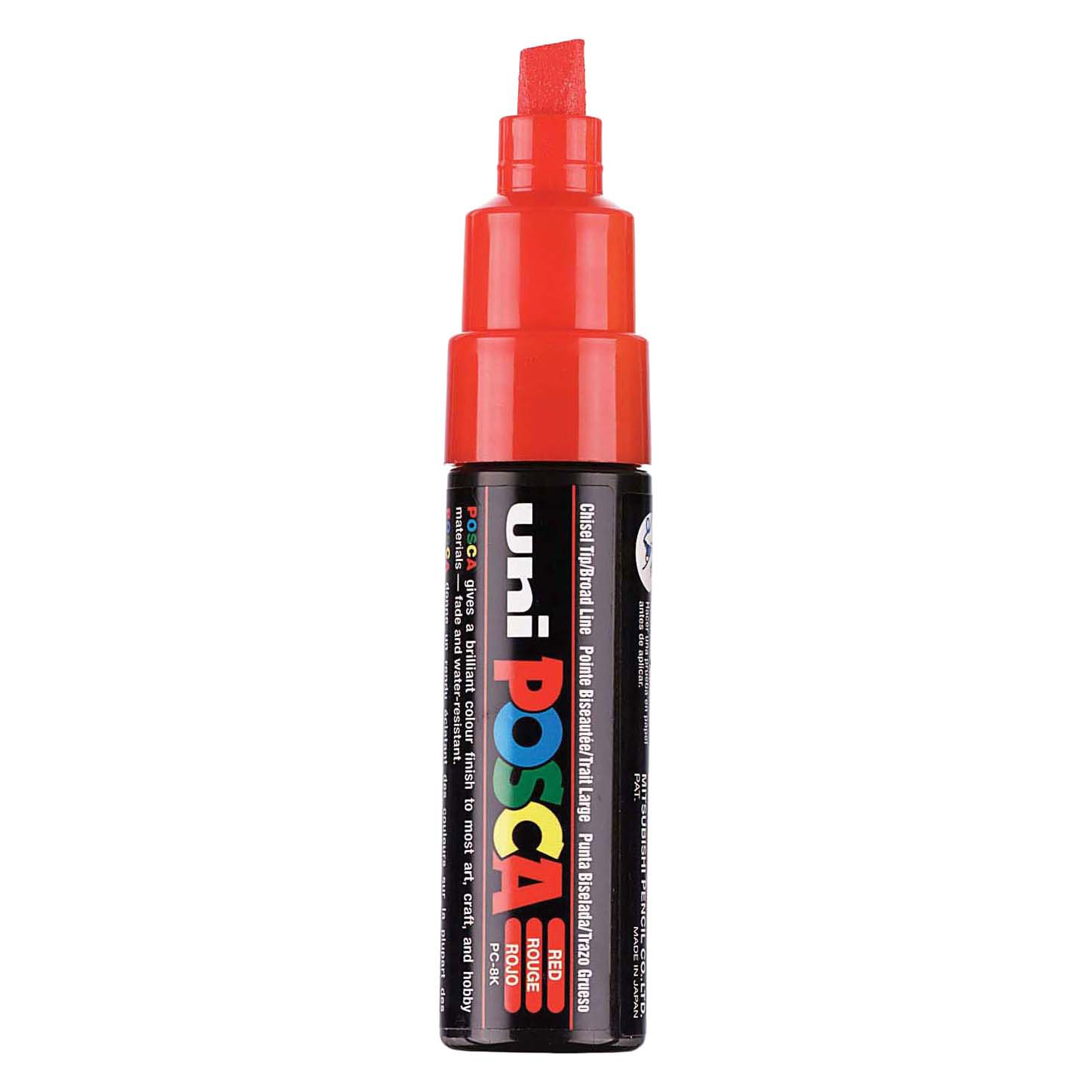 Uni Posca Lackmarker 8K Rot – Keilspitze 8 mm