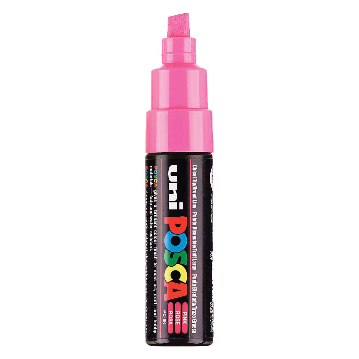 Uni Posca Paint Marker 8K Pink – Keilspitze 8 mm